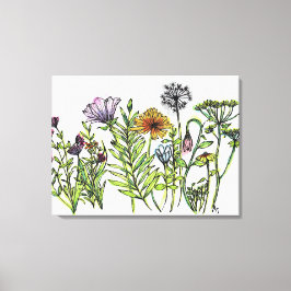 Impressão Em Tela Flores Silvestres Dançantes