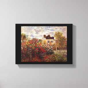 Impressão Em Tela flores vintage monet jardim em argenteuil sol