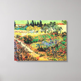 Impressão Em Tela Florescendo Jardim com Caminho, Vincent van Gogh