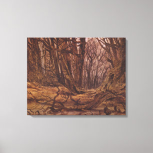 Impressão Em Tela Floresta Alemã na Queda (David Caspar Friedrich)
