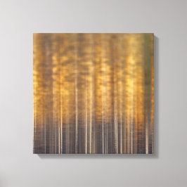 Impressão Em Tela Floresta do outono refletida na Abstrato de água