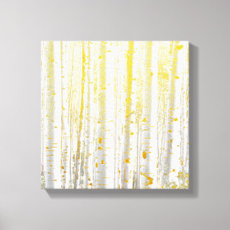 Impressão Em Tela Floresta Dourada de Birch