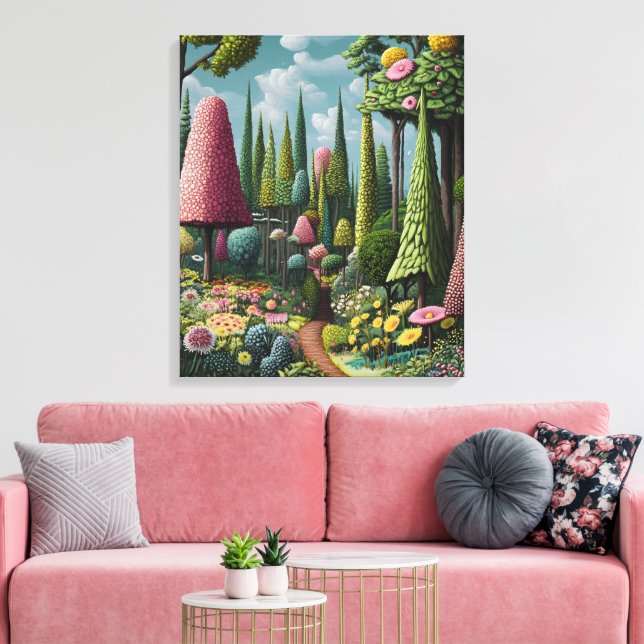 Impressão Em Tela Floresta Encantada por Whimsy (Insitu(Sala de estar))