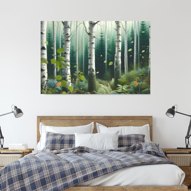 Impressão Em Tela Floresta Mística (Insitu(Quarto))