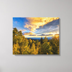 Impressão Em Tela Floresta Nacional de Santa Fe ao Pôr do Sol no Out