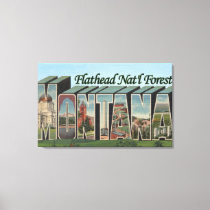 Impressão Em Tela Floresta nacional Flathead, Montana