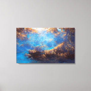 Impressão Em Tela Floresta ouro