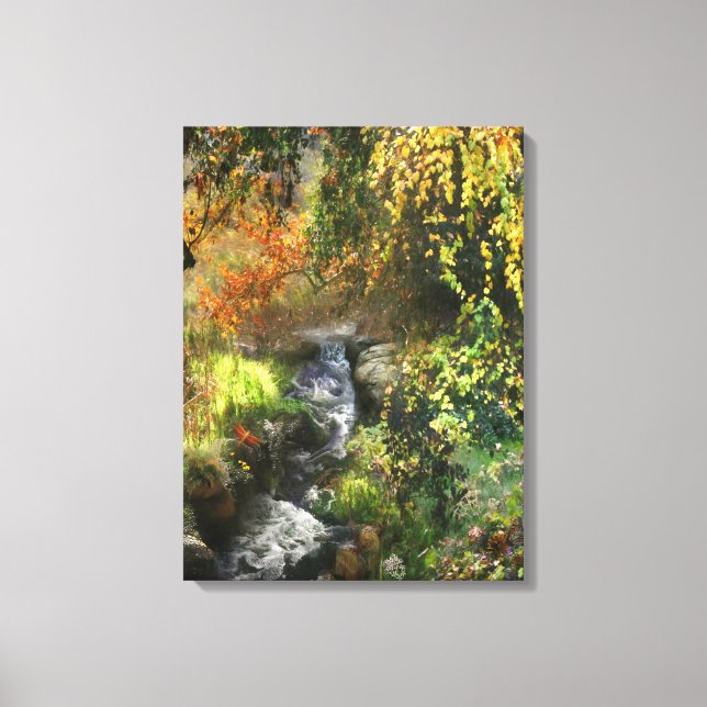 IMPRESSÃO EM TELA FLORESTA PEQUENO RIO MÉDIO (Frente)