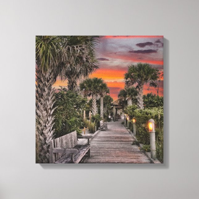 Impressão Em Tela Flórida Anna Marie Sunset (Frente)