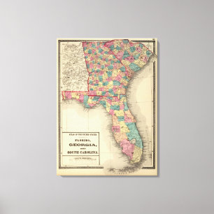 Impressão Em Tela Florida, Geórgia, e South Carolina 2