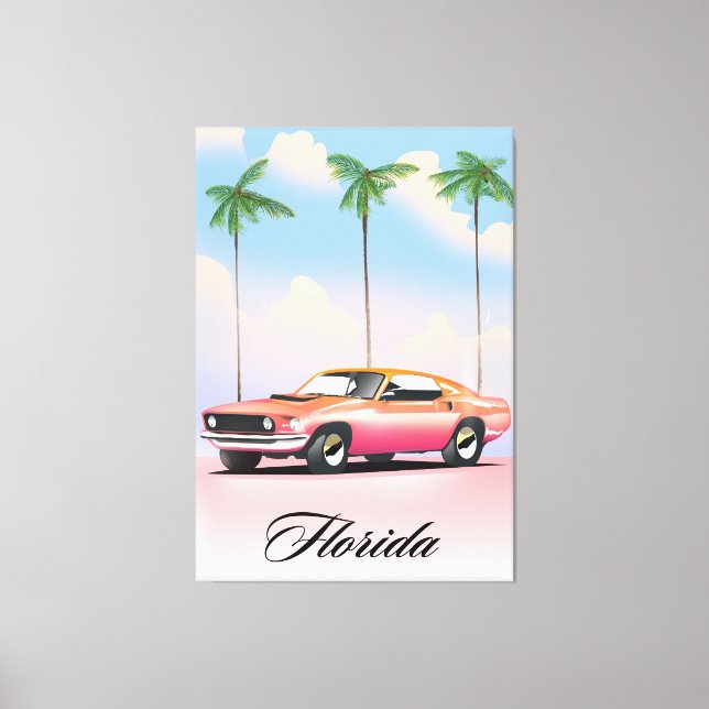 Impressão Em Tela Flórida Rosa Sunset (Frente)