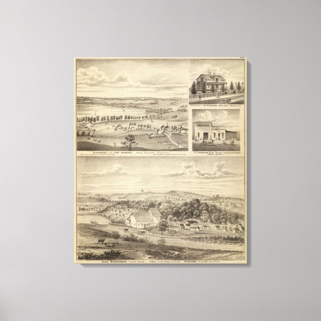 Impressão Em Tela Flour Mills, Isenours Glenwood, Minnesota (Frente)