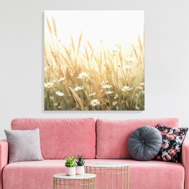 Impressão Em Tela Flower Scenery Wall Art |Peaceful Nature Landscape (Insitu(Sala de estar))