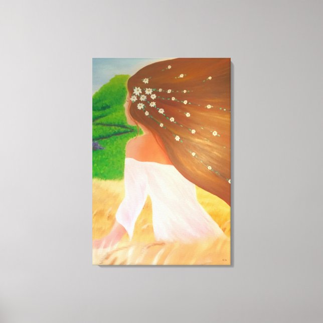 Impressão Em Tela Flowers in her Hair (Frente)