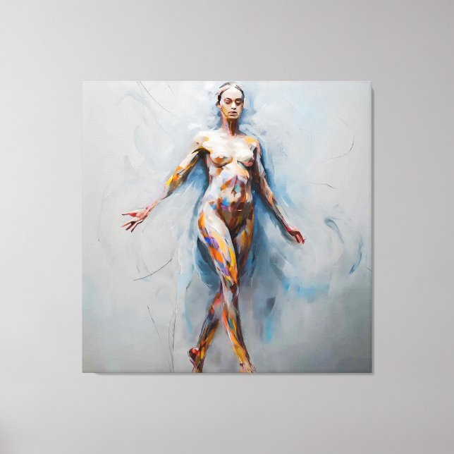 Impressão Em Tela Fluidez abstrato (Frente)