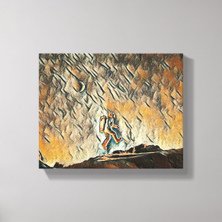 Impressão Em Tela "Flutuando na Descoberta: Uma Viagem de Cientista"