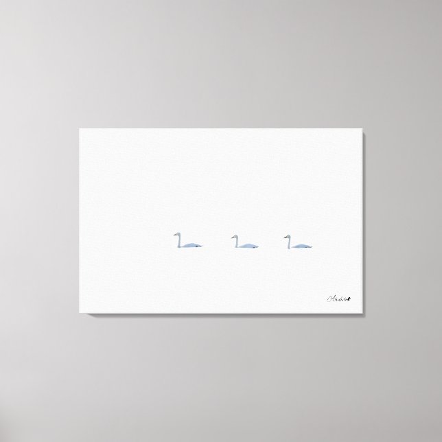 Impressão Em Tela flutuante - cisne tundra (Frente)