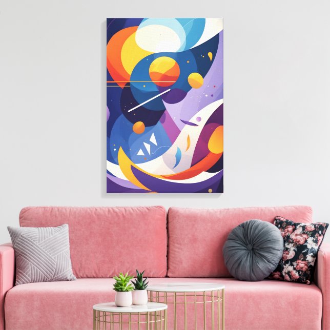 Impressão Em Tela Fluxo de Abstrato cósmico (Insitu(Sala de estar))