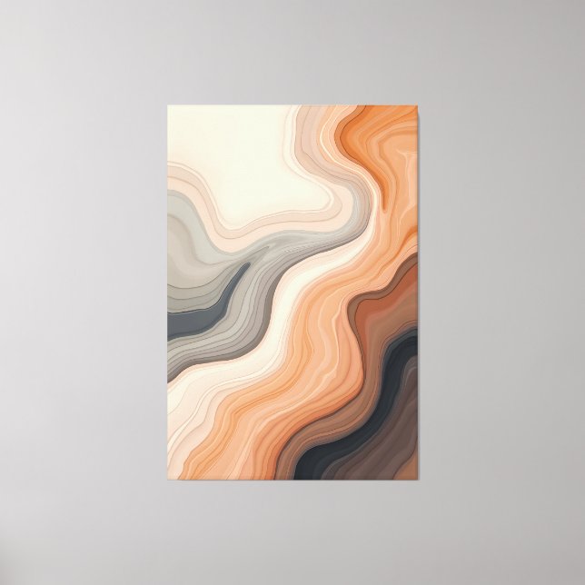 Impressão Em Tela Fluxo de Toneladas abstrato (Frente)