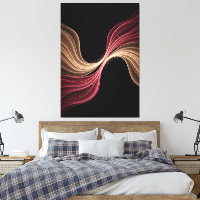 Impressão Em Tela Fluxo Eterno do Amor — Arte Romântica Abstrato (Insitu(Quarto))