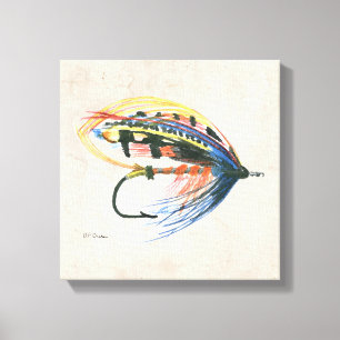 Impressão Em Tela FlyFish Lure Art Salmon Fly Lure