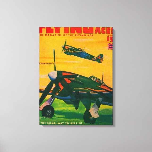 Impressão Em Tela Flying Aces Magazine Cobrir 3 (Frente)