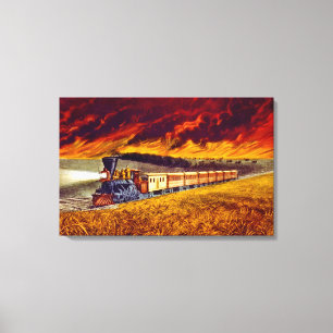 Impressão Em Tela Fogo 1872 da pradaria