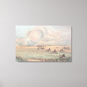 Impressão Em Tela Fogo da pradaria de Missouri