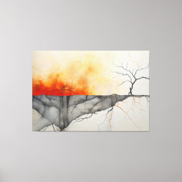 Impressão Em Tela Fogo e gelo e quase nada bonito 2