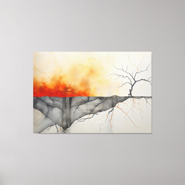 Impressão Em Tela Fogo e gelo e quase nada bonito 2 (Frente)