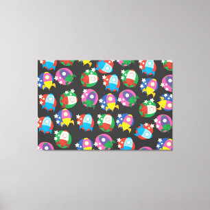 Impressão Em Tela Foguetes