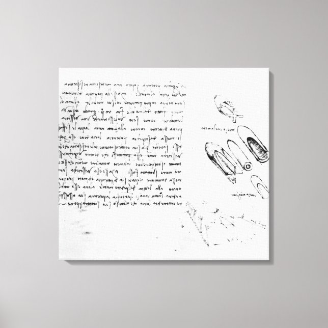 Impressão Em Tela Fol. 49v do Codex Arundel 263, 1490s-1518 (Frente)