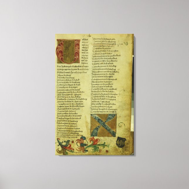 Impressão Em Tela Folha de inscrição de Martin Luther (Frente)