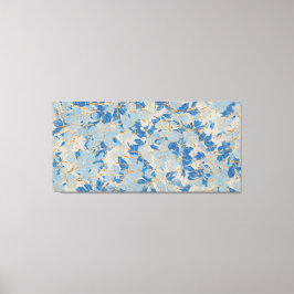 Impressão Em Tela Folha Dourada azul