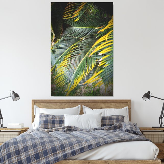 Impressão Em Tela Folhas (Insitu(Quarto))