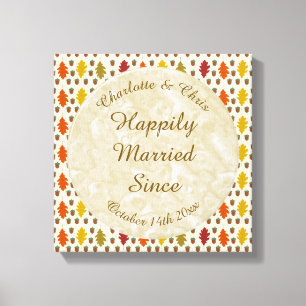 Impressão Em Tela Folhas de carvalho e Acorns Fall Autumn Wedsed