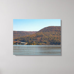 Impressão Em Tela Folhas de outono, Montanhas no Nickajack Lake Tenn