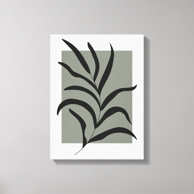 Impressão Em Tela Folhas Minimalistas (Frente)