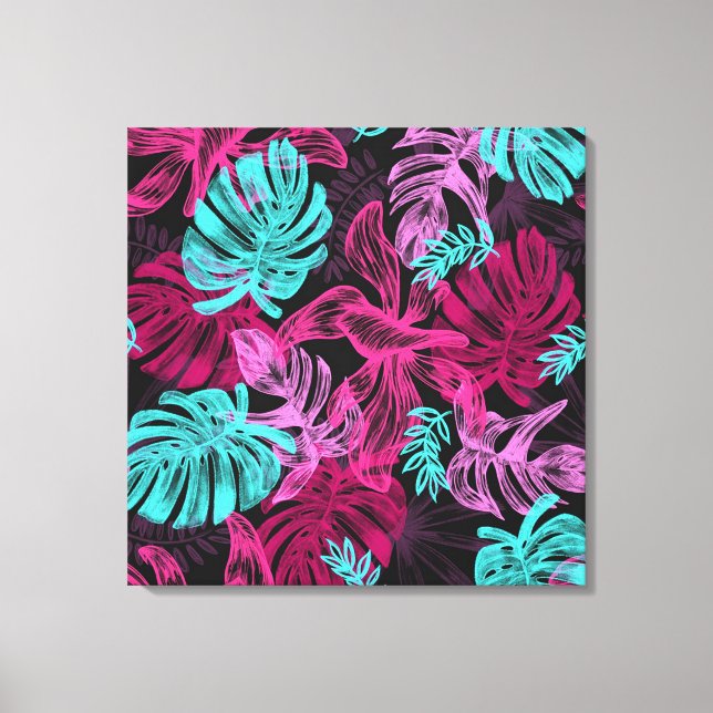 Impressão Em Tela Folhas tropicais (Frente)
