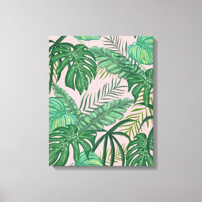 Impressão Em Tela Folhas tropicais (Frente)