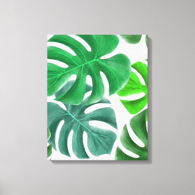 Impressão Em Tela Folhas tropicais (Frente)