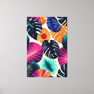 Impressão Em Tela Folhas tropicais