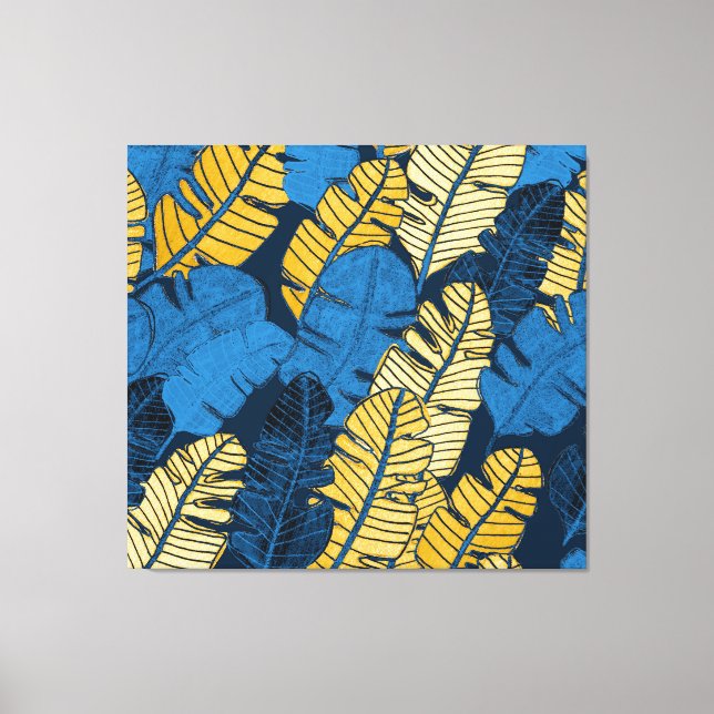 Impressão Em Tela Folhas Tropicais Desenhadas À Mão: Insoltas (Frente)