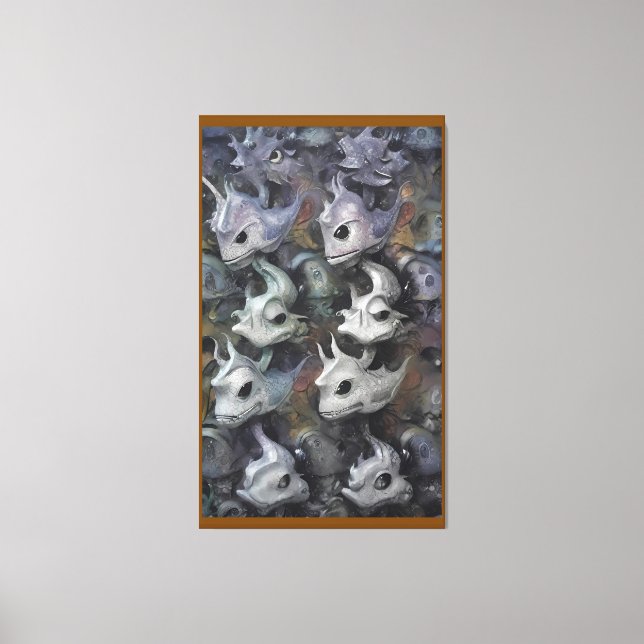 Impressão Em Tela Fome Espreita nas Águas Estáticas do Lazer (Frente)