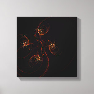 Impressão Em Tela Fora da Abstrato preto preto e branco