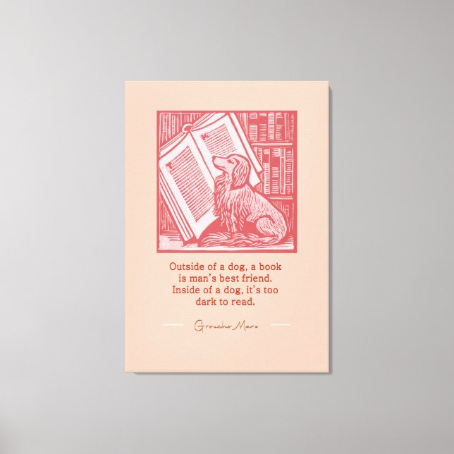 Impressão Em Tela Fora de um Cachorro - Cota Marx Cotação (Frente)