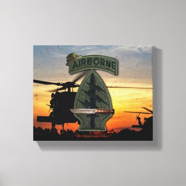 Impressão Em Tela Forças Especiais sf sfg Verdes Berets veteranos (Frente)