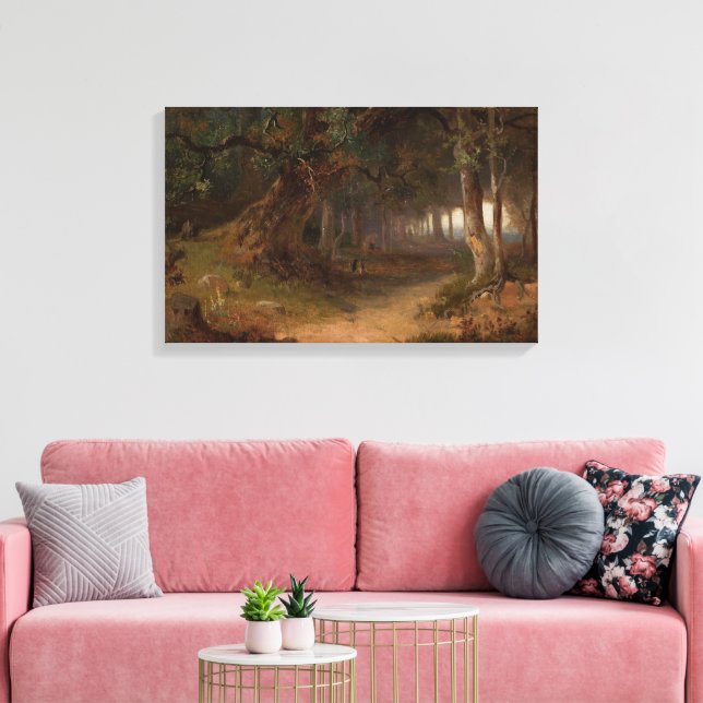 Impressão Em Tela Forest Edge - Józef Szermentowski (Insitu(Sala de estar))