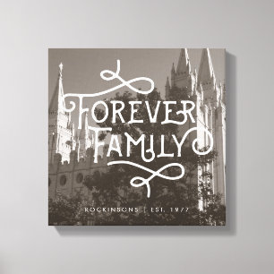 Impressão Em Tela Forever Family LDS Temple Wall Art Personalizado