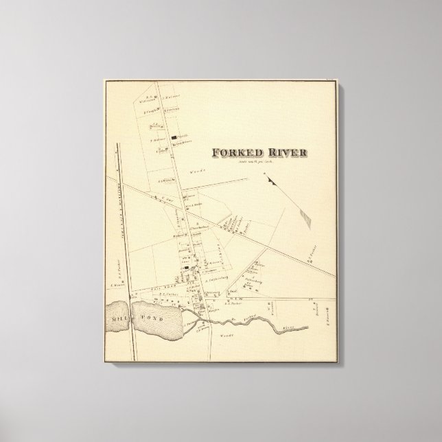 Impressão Em Tela Forked River, Nova Jersey (Frente)